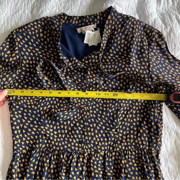 NWT Bonpoint $395 Navy Heart Dress Small Sample - Picture 5 of 11